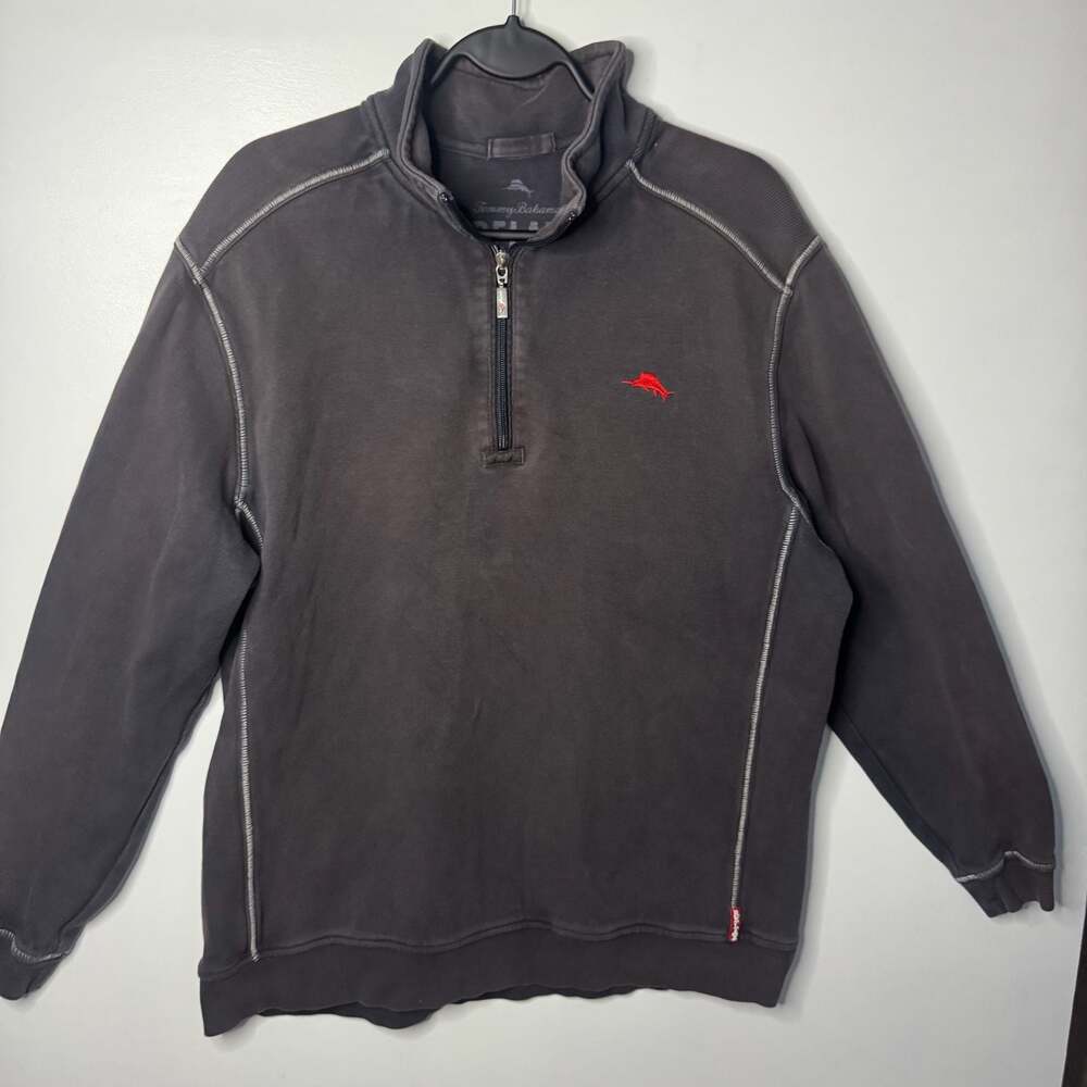Tommy Bahama Relax Collection Men's Large 1/4 Zip Pullover Sweatshirt